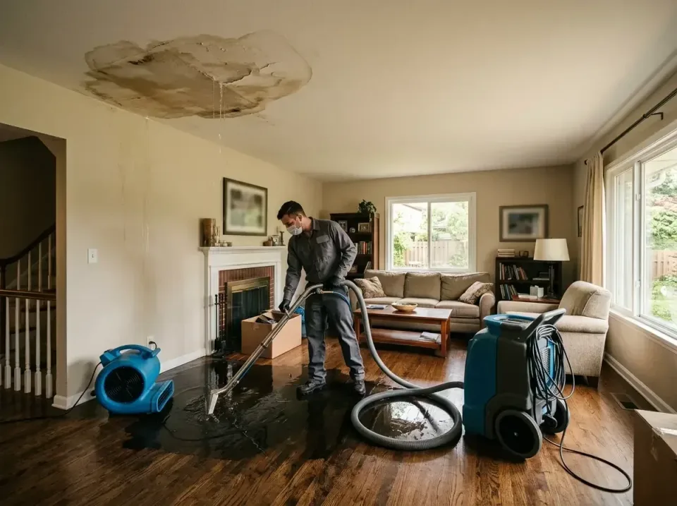 attic-pipe-burst-ceiling-drip-008 — frequently asked questions, Water Damage Restoration & Carpet Care in East Highland Park…